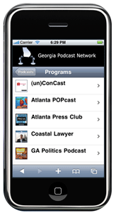 Georgia Podcast Network iPhone site